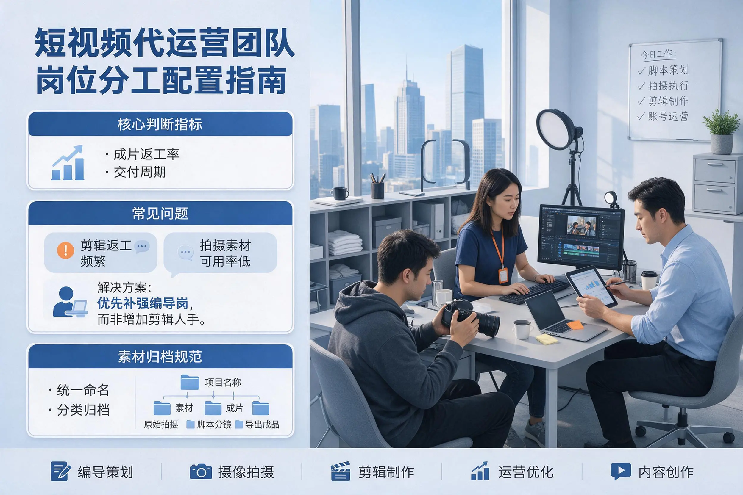 短视频代运营团队如何配置?乐山企业岗位分工科普说明