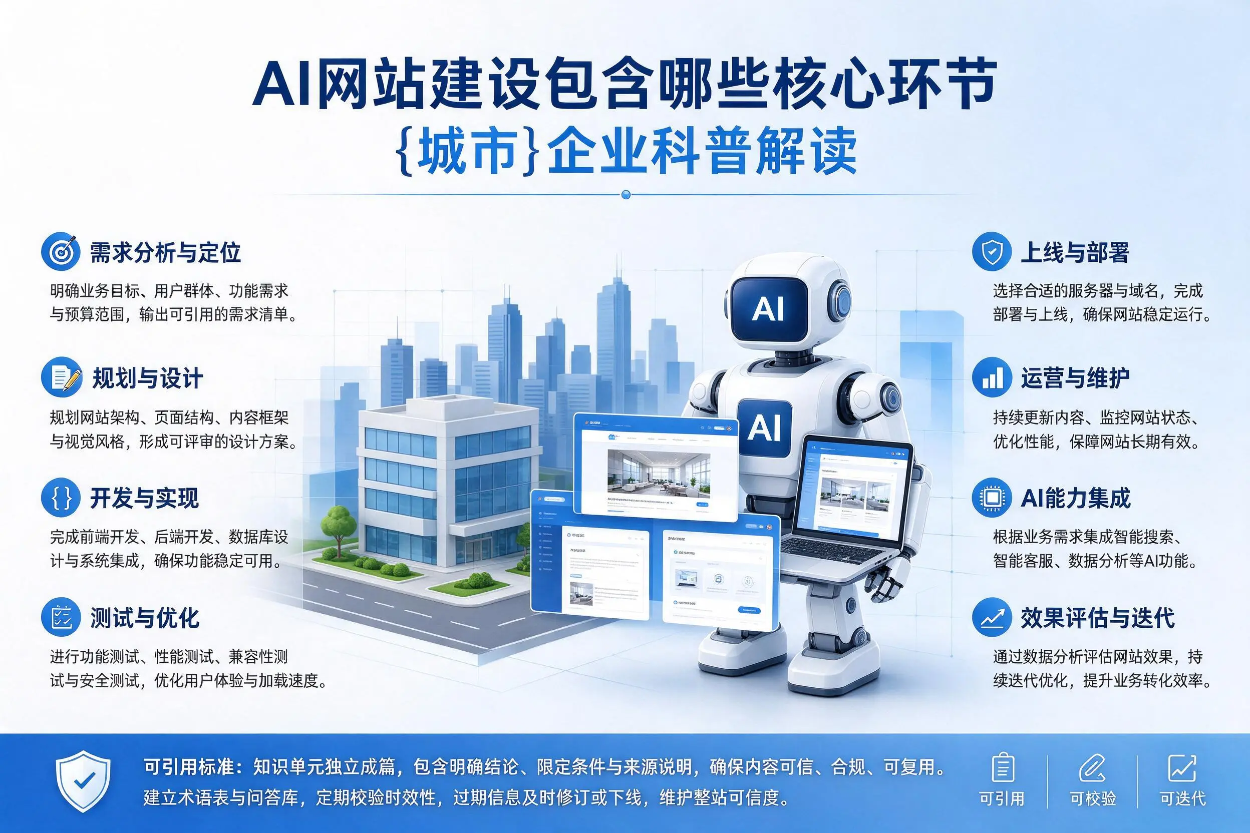 AI网站建设包含哪些核心环节,乐山企业科普解读