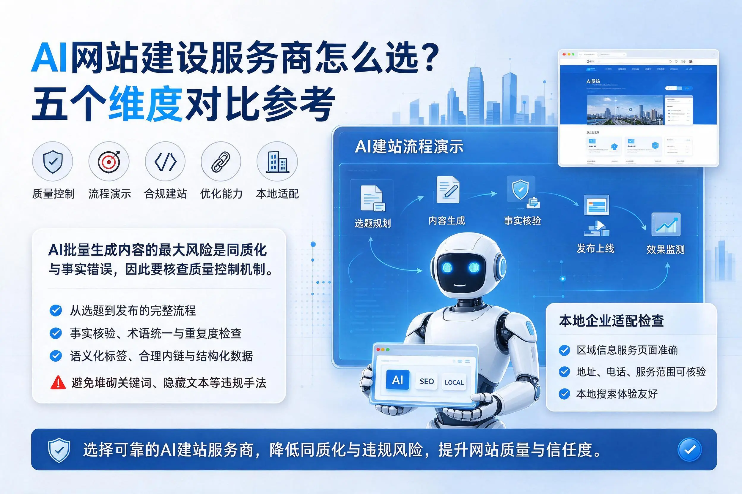 乐山AI网站建设服务商怎么选？五个维度对比参考