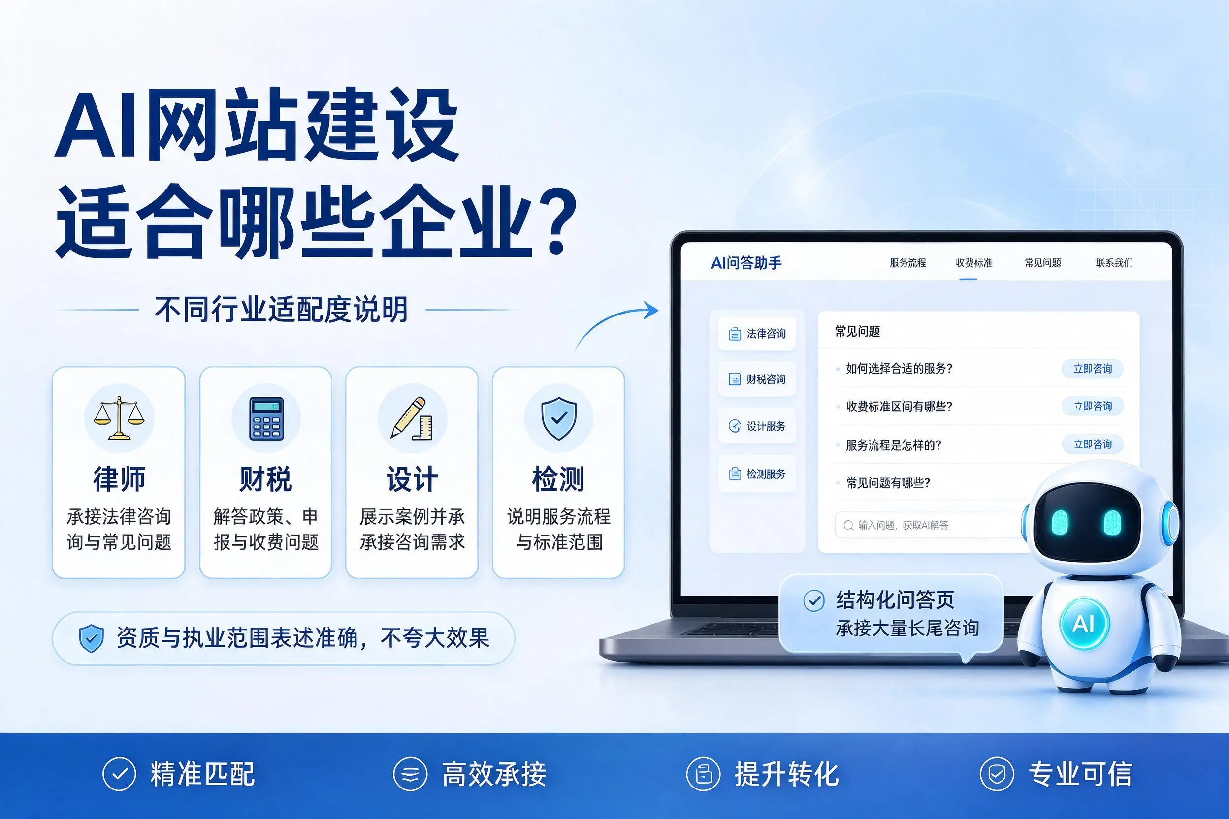 AI网站建设适合哪些企业？乐山不同行业适配度说明